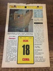 18 OCAK 1980 - TAKVİM YAPRAĞI - DOĞUM GÜNÜ HEDİYESİ - HÜRRİYET TAKVİMİ - HAREM'İN SIRRI ROMANI - Gebzede 