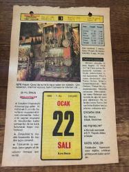 22 OCAK 1980 - TAKVİM YAPRAĞI - DOĞUM GÜNÜ HEDİYESİ - HÜRRİYET TAKVİMİ - HAREM'İN SIRRI ROMANI - Sesten hızlı giden Concorde uçakları ilk seferlerine başladılar. (1976) - Yalova Termal otelinin açılışı (1938) - Baytar Mektebi (Veteriner Fakültesi)nin açılışı - Yavuz Sultan Selim'in Ridaniye zaferi (1571)