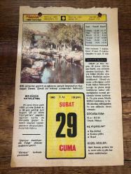29 ŞUBAT 1980 - TAKVİM YAPRAĞI - DOĞUM GÜNÜ HEDİYESİ - HÜRRİYET TAKVİMİ - VASİYETNAME ADLI ROMAN