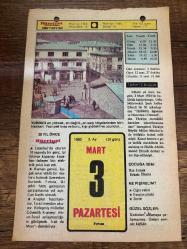 Efemera - 3 MART 1980 - TAKVİM YAPRAĞI - DOĞUM GÜNÜ HEDİYESİ - HÜRRİYET TAKVİMİ - VASİYETNAME ADLI ROMAN - Erzurum'un ilçesi Aşkale'nin kurtuluşu - Hilâfenin kaldırılması (1924) - Güzel Sanatlar Akademisi'nin açılışı (1883) - kitantik - kitaLog
