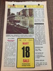 18 MART 1980 - TAKVİM YAPRAĞI - DOĞUM GÜNÜ HEDİYESİ - HÜRRİYET TAKVİMİ - VASİYETNAME ADLI ROMAN - Kocakarı Soğuklarının sonu - Çanakkale'de 