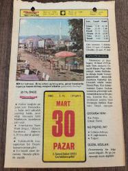 30 MART 1980 - TAKVİM YAPRAĞI - DOĞUM GÜNÜ HEDİYESİ - HÜRRİYET TAKVİMİ - VASİYETNAME ADLI ROMAN - Şair Mithat Cemal Kuntay'ın ölümü (1956)