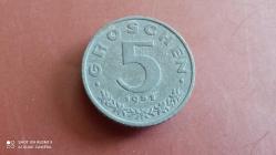 Efemera - 5 GROSCHEN 1951 AVUSTURYA - kitantik - kitaLog