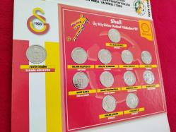Galatasaray Shell Üç Büyükler Futbol Yıldızları '97 Hatıra Para Seti - Özel Madalyon Koleksiyonu 1997 - Kutulu Tam Seri