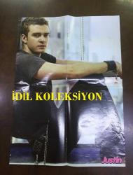 JUSTIN TIMBERLAKE POSTERİ, BÜYÜK BOY, ARKALI ÖNLÜ  - ARKALI ÖNLÜ - 54 x 40 cm EBADINDA