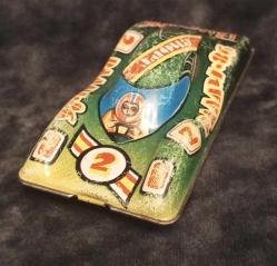 AR.001 ESKİ TENEKE OYUNCAK YARIŞ ARABASI  VINTAGE SOVYET RUS TENEKE YARIŞ ARABASI