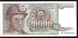 ** YUGOSLAVYA ( 20.000 * DİNARA ) 1987 - ÇİL