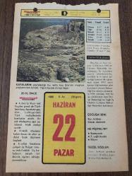 22 HAZİRAN 1980 - TAKVİM YAPRAĞI - DOĞUM GÜNÜ HEDİYESİ - HÜRRİYET TAKVİMİ - DESTAN GİBİ ADLI ROMAN - Sakarya 'da Sapanca nın kurtuluş günü - Montreux Konferansı'nın toplanması (1936) -  2. Sultan Ahmet in tahta çıkışı (1691)