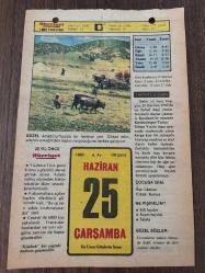 25 HAZİRAN 1980 - TAKVİM YAPRAĞI - DOĞUM GÜNÜ HEDİYESİ - HÜRRİYET TAKVİMİ - DESTAN GİBİ ADLI ROMAN - Balıkesir'de Şamlı Panayırı - Kore Savaşı'nın başlaması (1950)
