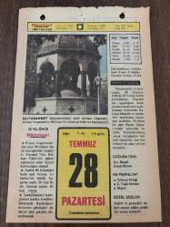 28 TEMMUZ 1980 - TAKVİM YAPRAĞI - DOĞUM GÜNÜ HEDİYESİ - HÜRRİYET TAKVİMİ - DESTAN GİBİ ADLI ROMAN - Kore Savaşı'nın sona ermesi (1953)