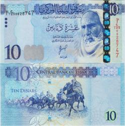 LİBYA 10 DİNAR 2025 ÖMER MUHTAR TEMALI. ÇİL KONDİSYON.