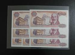 7.EMİSYON HARF TAKIMI 100 LİRA ÇİL KONDİSYONDA