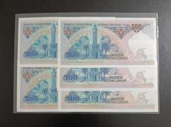 7.EMİSYON HARF TAKIMI 500 LİRA ÇİL KONDİSYONDA