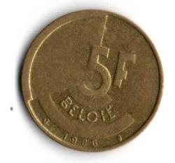 Belçika 5 Frank 1986 (mp1997)