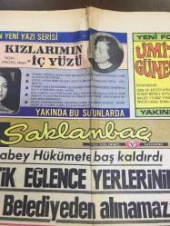 SAKLAMBAÇ GAZETESİ, 31 TEMMUZ 1969 (2 SAYFA, TEK YAPRAK) - EVLATLARI UĞRUNA GENÇLİĞİNİ FEDA EDEN ANNE ŞORAY ANLATIYOR, ''KIZLARIMIN İÇ YÜZÜ'' TÜRKAN ŞORAY, NAZAN ŞORAY - BİR FİLMDE JAPON GÜREŞİ YAPARKEN AYHAN IŞIK'IN SAĞ BİLEĞİ KIRILDI - FAHRİ ATABEY HÜKÜMETE BAŞ KALDIRDI - TURİSTİK EĞLENCE YERLERİNİN KONTROLÜ BELEDİYEDEN ALINAMAZ - İKİ BAKAN BİLGEHAN ve BİLGİÇ BAŞBAŞA İSTANBUL GECELERİNİN TADINI ÇIKARDILAR - HÜMEYRA PLAK REKLAMI - İNTİKAM YILLARI FOTO ROMANI