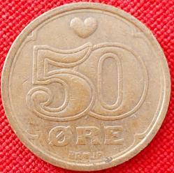 DANİMARKA 50 Öre, 1989 ÇÇT 