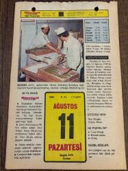 Efemera - 11 AĞUSTOS 1980 - TAKVİM YAPRAĞI - DOĞUM GÜNÜ HEDİYESİ - HÜRRİYET TAKVİMİ - DESTAN GİBİ ADLI ROMAN - 2. Dünya Savaşı'nda Japonya'nın kayıtsız şartsız teslimi (1945) - Fatih Sultan Mehmet'in Otlukbeli Zaferi (1473) - kitantik - kitaLog