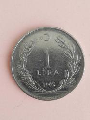 1 LİRA 1969 DÜZ BASKI