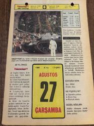 27 AĞUSTOS 1980 - TAKVİM YAPRAĞI - DOĞUM GÜNÜ HEDİYESİ - HÜRRİYET TAKVİMİ - DESTAN GİBİ ADLI ROMAN - Afyonkarahisar'ın kurtuluşu (1922)