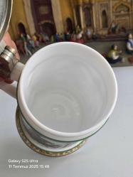 Original BMF Soğuk Damgalı Taş Opalin Zinn Kapaklı Tankard 16 cm