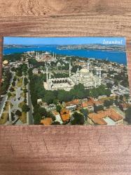 Hipodrom - sultanahmet cami - Ayasofya müzesi - alman çeşmesi  İstanbul keskin color  Kartpostalı 17 x12 ebatında