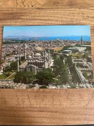 Süleymaniye cami Beyazıt kulesi   İstanbul genel görünümü  keskin color Kartpostalı 17 x12 ebatında