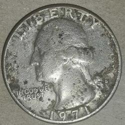 AMERİKA  1971 D    25 CENT ÇEYREK DOLAR