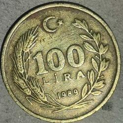 TÜRKİYE 1989   100  TÜRK LİRASI
