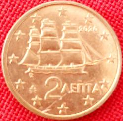 YUNANİSTAN 2 Eurocent, 2020 ÇÇT