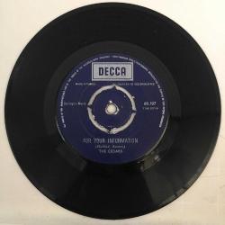 The Cedars / For Your Information - Hide If You Want To Hide / Turkey 1968 / 45'lik / *rock*