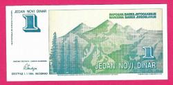 YUGOSLAVIA 1 Novi Dinar 1994  p145 UNC ÇİL