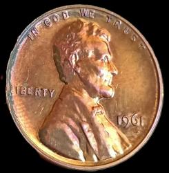 Amerika 1961 1 Lincoln Cent Çil Proof baskı