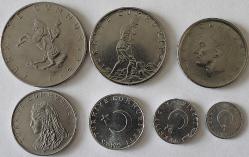 Türkiye Cumhuriyeti  1976 Yılı 5 /2,5/1/ Lira 50/10/5/1 Kuruş Tam Takım  9253