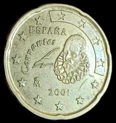 İspanya 2001 20 Euro Cent