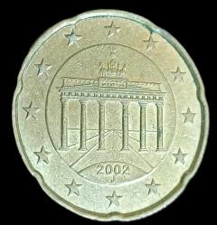 Almanya 2002 J  20 Euro Cent