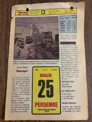 25 ARALIK 1980 - TAKVİM YAPRAĞI - DOĞUM GÜNÜ HEDİYESİ - HÜRRİYET TAKVİMİ - ESKİ BİR ŞARKI ADLI ROMAN - Büyük devlet adamının İsmet İnönü'nün ölümü - Kütahya Şeker Fabrikası'nın açılışı (1954) - Tarihçi M. Turhan Tan'ın ölümü (1939)