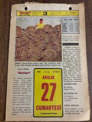 27 ARALIK 1980 - TAKVİM YAPRAĞI - DOĞUM GÜNÜ HEDİYESİ - HÜRRİYET TAKVİMİ - ESKİ BİR ŞARKI ADLI ROMAN - Eski Başbakanlardan Şükrü Saraçoğlu'nun ölümü - İstiklâl Marşı Şairi Mehmet Akif'in ölümü (1936) - Erzincan depremi 39.000 ölü (1939)