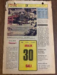 30 ARALIK 1980 - TAKVİM YAPRAĞI - DOĞUM GÜNÜ HEDİYESİ - HÜRRİYET TAKVİMİ - ESKİ BİR ŞARKI ADLI ROMAN - Şekerci Ali Muhittin Hacıbekir'in ölümü (1974) - Şair, filezof Rıza Tevfik Bölükbaşı'nın ölümü - Gülhane Askerî Tıp Okulu'nun açılışı (1898) - Yavuz Sultan Selim'in Kudüs'ü fethi (1517)