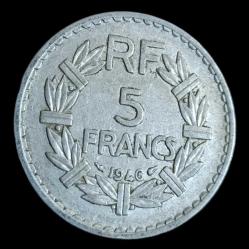 Fransa 1946 5 Frank