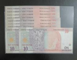 8.EMİSYON HARF TAKIMI 10 YTL ÇİL KONDİSYONDA
