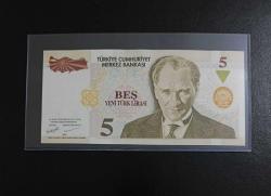 8.EMİSYON D HARFİ 5 YTL ÇİL KONDİSYONDA