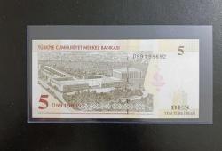 8.EMİSYON D HARFİ 5 YTL ÇİL KONDİSYONDA