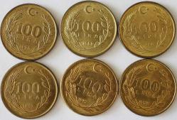 Türkiye Cumhuriyeti  1988 1989 1990  1991 1992 1993  Yılı 100 Lira  (9259)