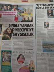 MİLLİYET GAZETESİ MİLLİYET CADDE GAZETESİ DOĞUM GÜNÜ GAZETESİ  -27 eylül  2010-Mahsun Kırmızıgül - Lauren Bogart - Miranda Kerr - Beyazıt Öztürk - Tanem Sivar - Sezen Aksu - Ajda Pekkan - Tanyeli - Ali Poyrazoğlu - Fatih Aksoy - Sibel Tüzün - Ediz Hun - Katy Perry - Lady Gaga - Shakira - David Beckham - Victoria Beckham - Megan Fox - Brian Austin Green - Yonca Lodi - Orhan Gencebay - Müslüm Gürses - Ferdi Tayfur - Ali Eyüboğlu - Theo Angelopoulos - Mahsun'un 11 Yıllık Hayali - Sen Neymişsin Bogart? - Miranda Gururla Sundu - Aşkı da Bitti Beyaz-Tanem - Sebo Bizi Eversene - 