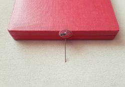 ESKİ - TÜRK BÜRO -İŞ SENDİKASI ROZETİ -  MADALYA ( SICAK MİNELİ MODEL ) C1351