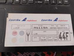ESKİ DÖNEM EGYPT AIR - MISIR HAVA YOLLARI UÇAK BİLETİ