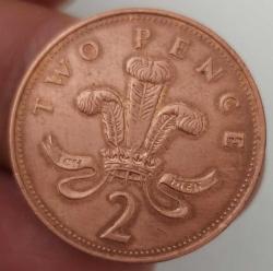 2004 İNGİLTERE BİRLEŞİK KRALLIK KRALİÇE II. ELİZABETH 2 (TWO) PENCE (İNGİLİZ STERLİNİ) ORİJİNAL MADENİ PARASI 2P1YY1V NADİR
