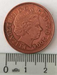 2004 İNGİLTERE BİRLEŞİK KRALLIK KRALİÇE II. ELİZABETH 2 (TWO) PENCE (İNGİLİZ STERLİNİ) ORİJİNAL MADENİ PARASI 2P1YY1V NADİR