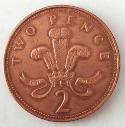 2004 İNGİLTERE BİRLEŞİK KRALLIK KRALİÇE II. ELİZABETH 2 (TWO) PENCE (İNGİLİZ STERLİNİ) ORİJİNAL MADENİ PARASI 2P1YY1V NADİR