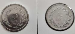 5 LİRA 1980 / 2 1/2 LİRA 1980 FAO BALIKÇILIK